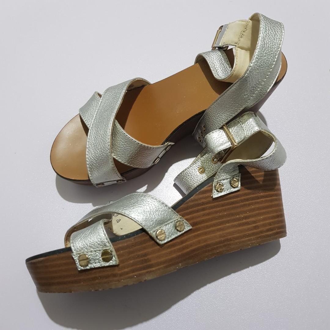Tory burch silver wedge online