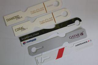 Travel Luggage Label / Tag (Etihad Airways, Malaysia Airlines, Qatar Airways, Air France)