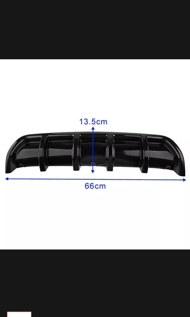 Universal rear bumper diffuser, Car Accessories, Accessories on Carousell