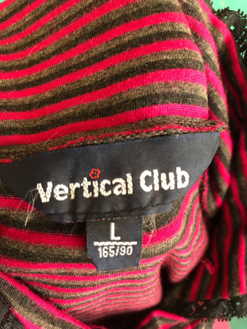 Vertical Club Striped Longsleeves (Category: Longsleeves) located in Bulacan. Submitted by le_verne (Listing ID 1079419599, Image 3). Description: Turtle neck w/ heart shapes buttons. Striped fuchsia pink, black and gray. Good condition. Nice in actual.