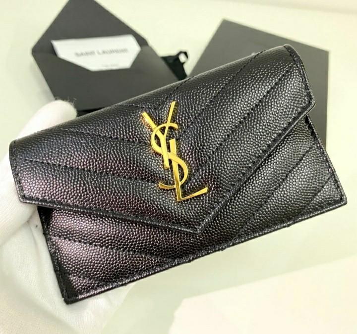 Ysl monogram fragments flap card deals case