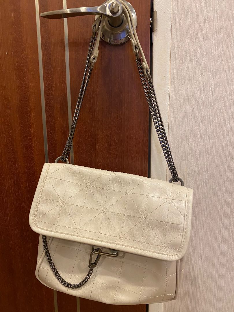 White discount bag zara
