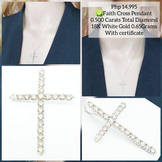 .500ct diamond Faith cross pendant