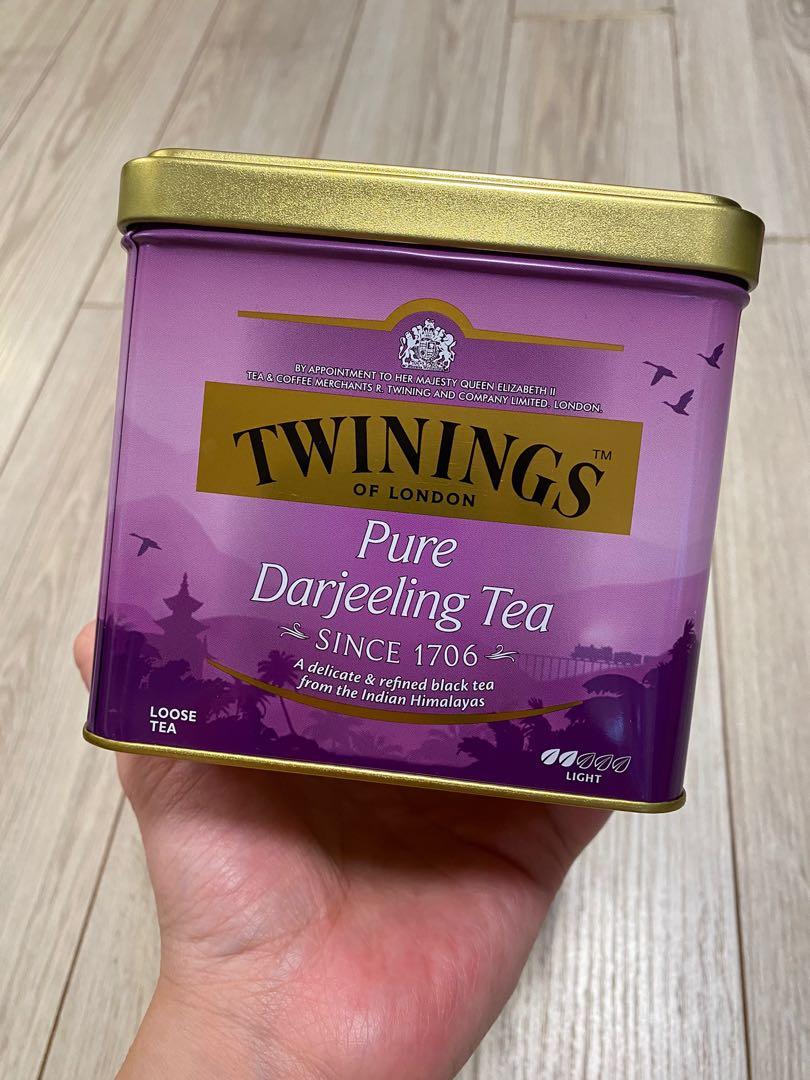 香港現貨] 全新罐裝Twinings Pure Darjeeling Tea 伯雷大吉嶺紅茶茶葉散茶200g, 嘢食& 嘢飲, 飲料-  Carousell