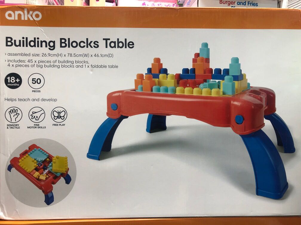 Toy BNIB Anko building block table last Set