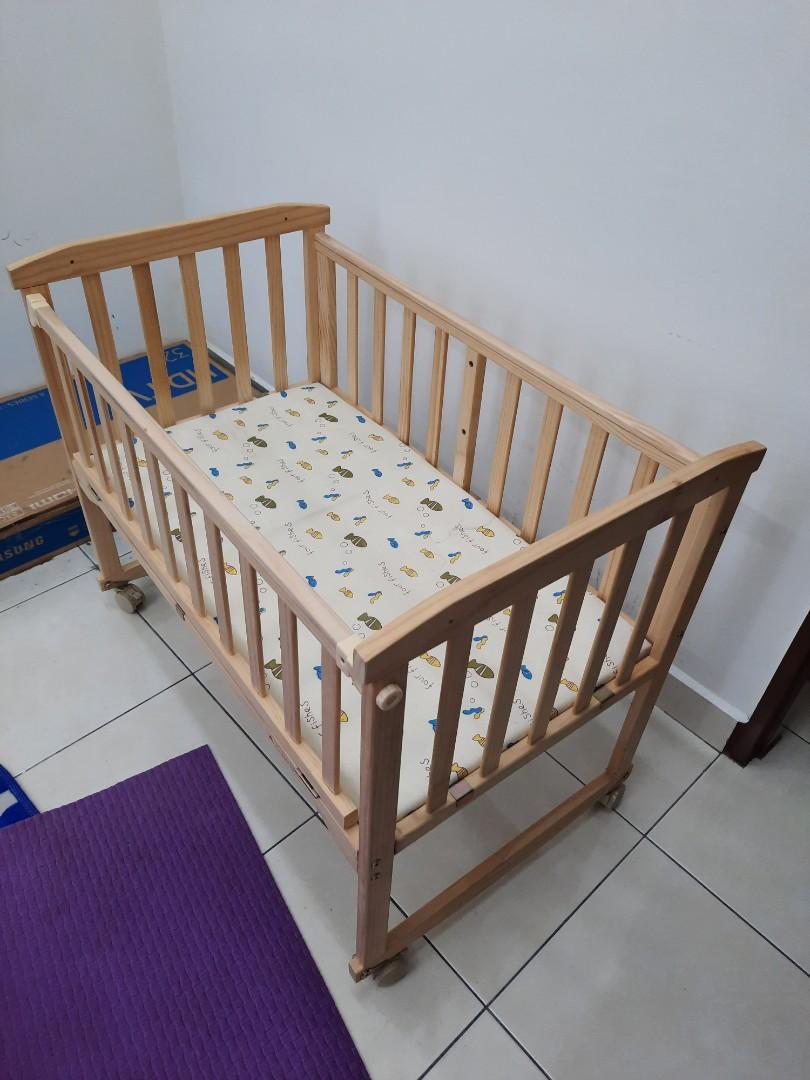 Attached Baby Cot Rocker, Babies & Kids, Baby Nursery & Kids Furniture