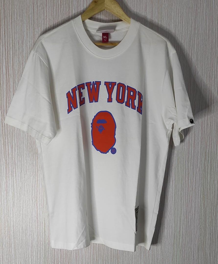 Bape New York Knicks A Bathing Ape t-shirt, Fashion, & Sets, Tshirts & Polo Shirts on Carousell