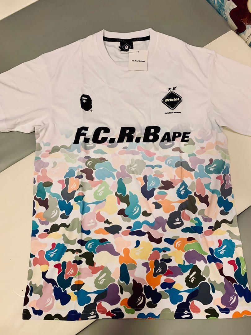 Bape x FCRB Game Shirt White Size M, 男裝, 外套及戶外衣服- Carousell