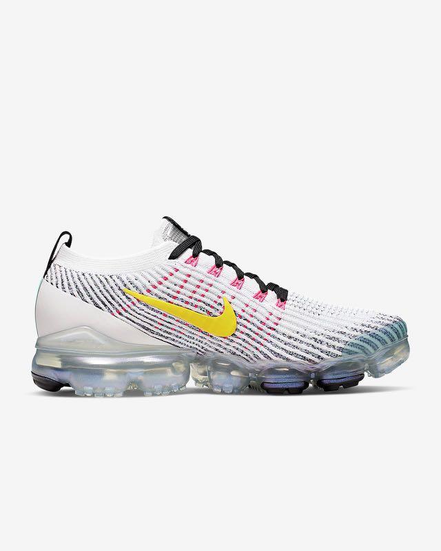 Nike air vapormax flyknit 3 shop white/dynamic yellow/hyper turquoise