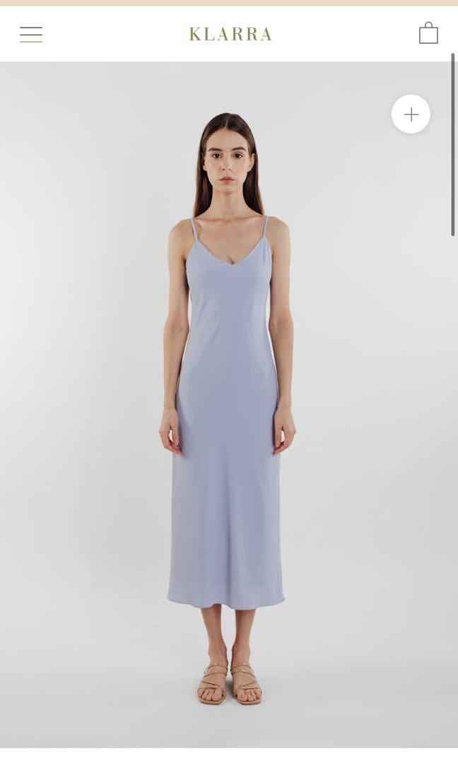 BNWT - Klarra v neck slip dress in sky 