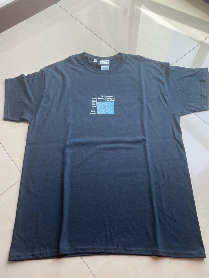 BNWT Reclaimed Vintage Van Gogh T shirt in Black Men s Fashion Tops Sets Tshirts Polo Shirts on Carousell
