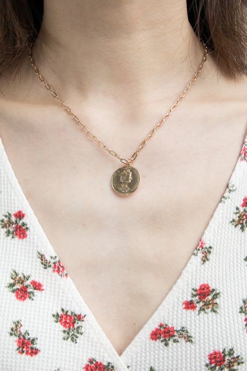 Brandy Melville Gold Coin Necklace