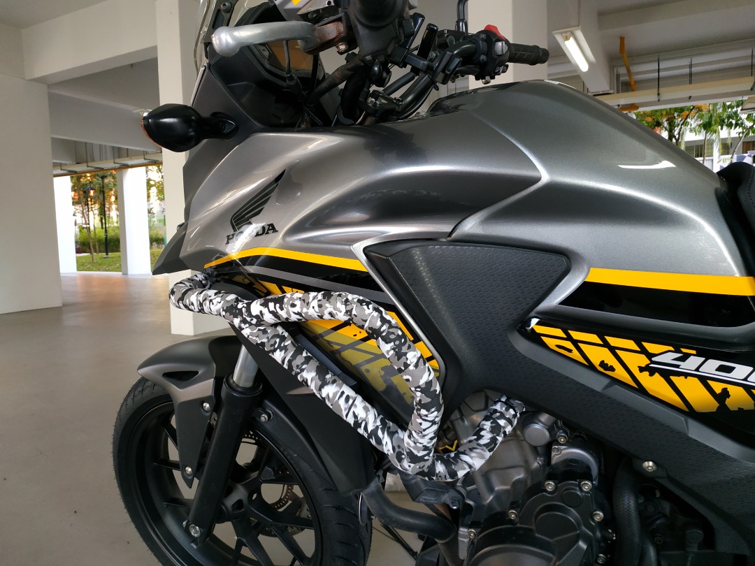 CB400X Crash Bar Wrapping Package (Grey Black White), Motorcycles