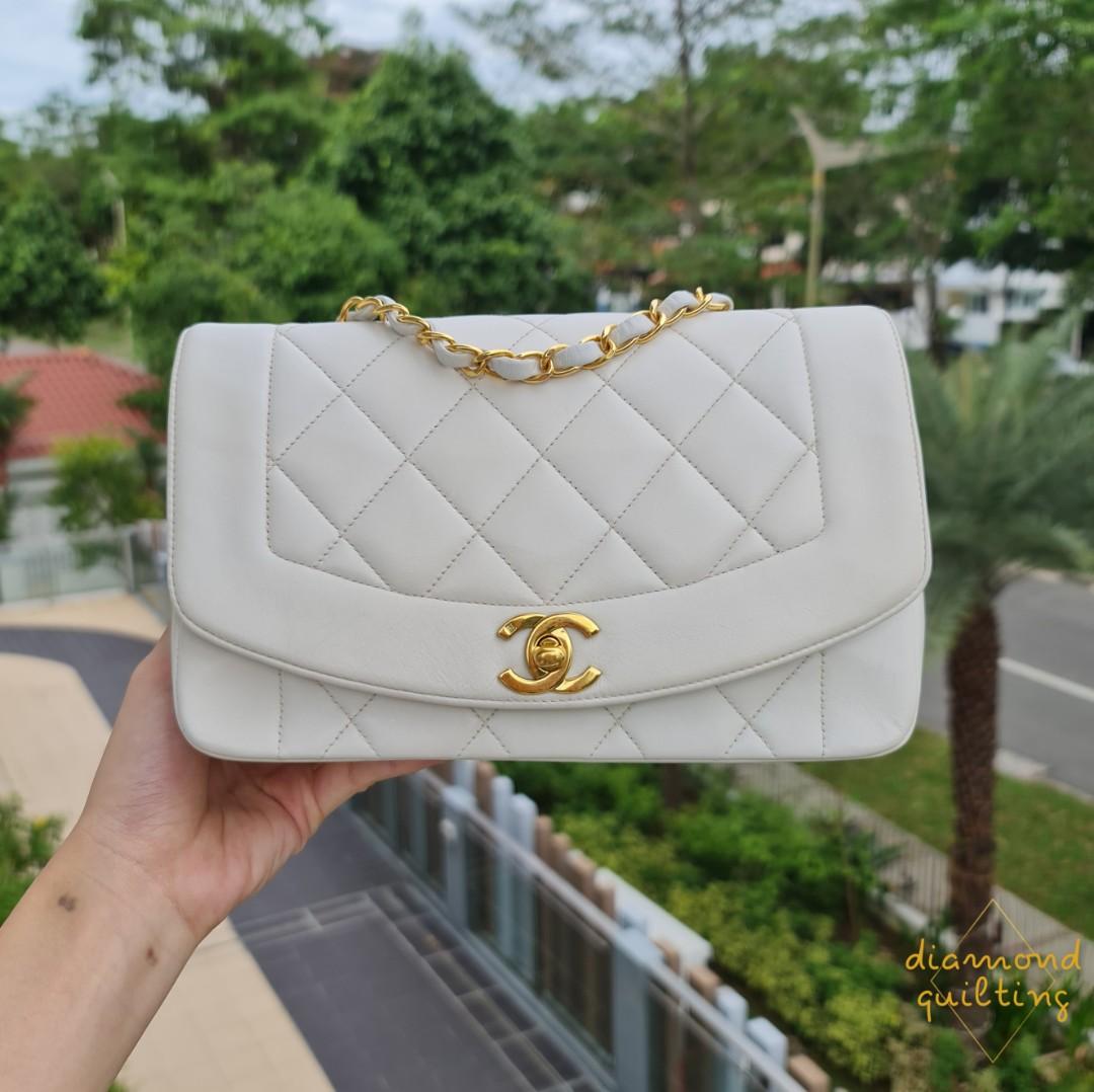 Chanel Pink Linen Diana Flap Small Q6B0MW5RP1001