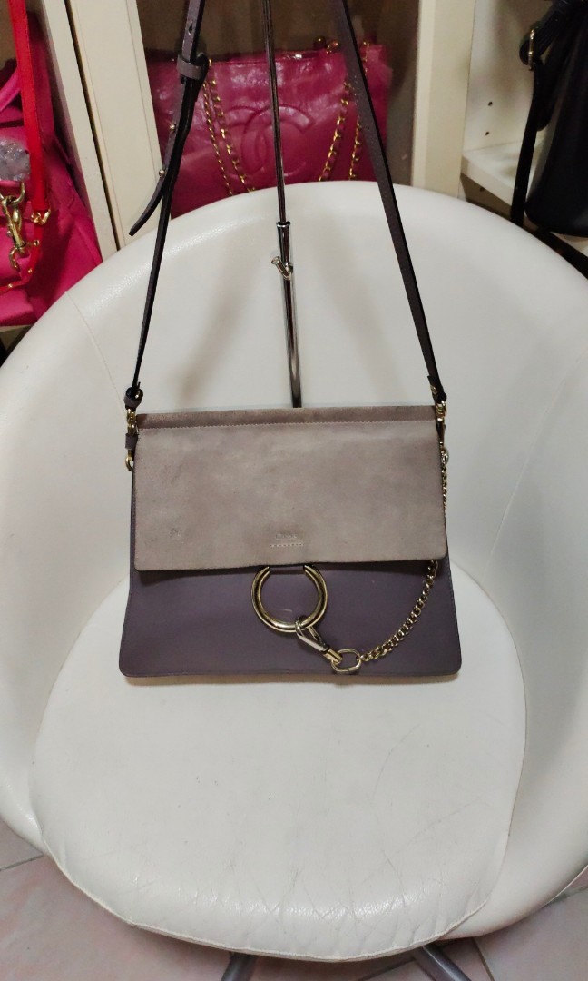CHLOE FAYE LARGE SLING BAG FULL LEATHER