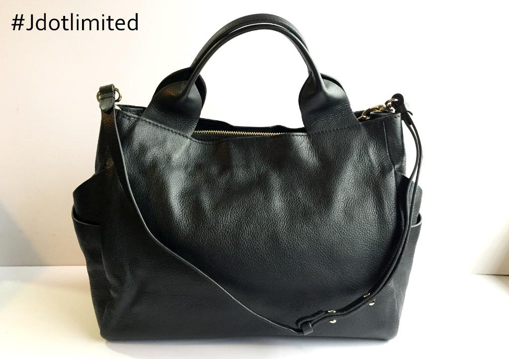 Clarks black leather handbag discount