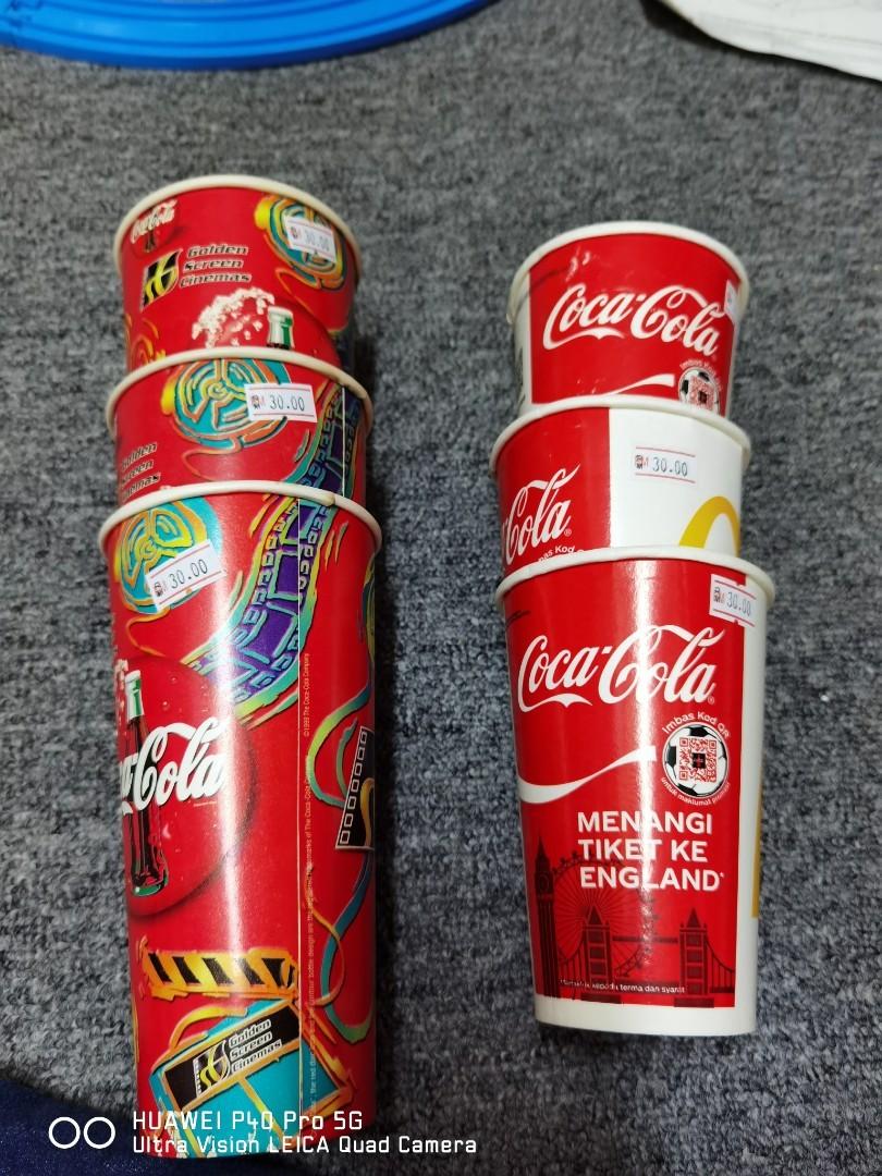 Coca cola paper cup golden screen cinema, Hobbies & Toys, Collectibles ...