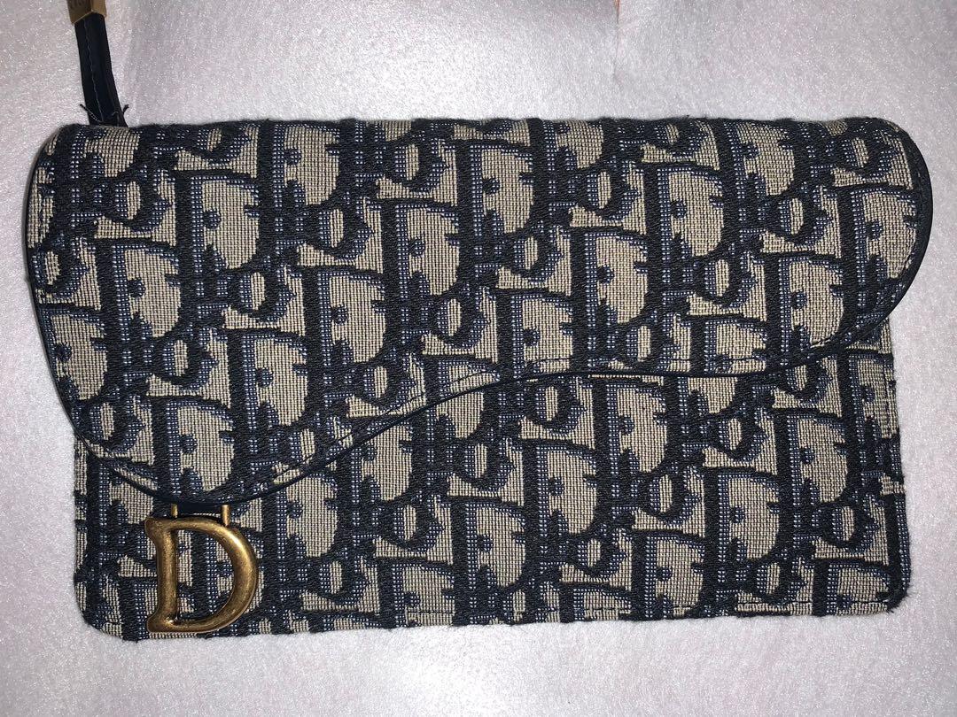 Dior large zipped saddle wallet clearance