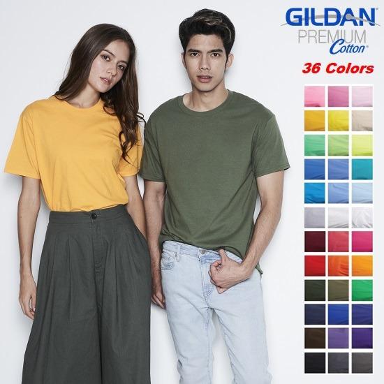 Gildan Premium Cotton 36 Basic Color T Shirt Tee Men s Fashion