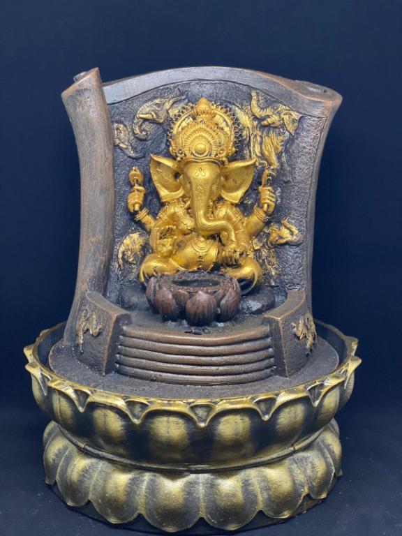 God Ganesha Lucky Water Fountain Buddhism Ornaments Meditation Helps Feng Shui Tabletop Indoor Zen Air Humidifier Home Decoration Ganesha Red Furniture Home Living Home Decor Other Home Decor On Carousell
