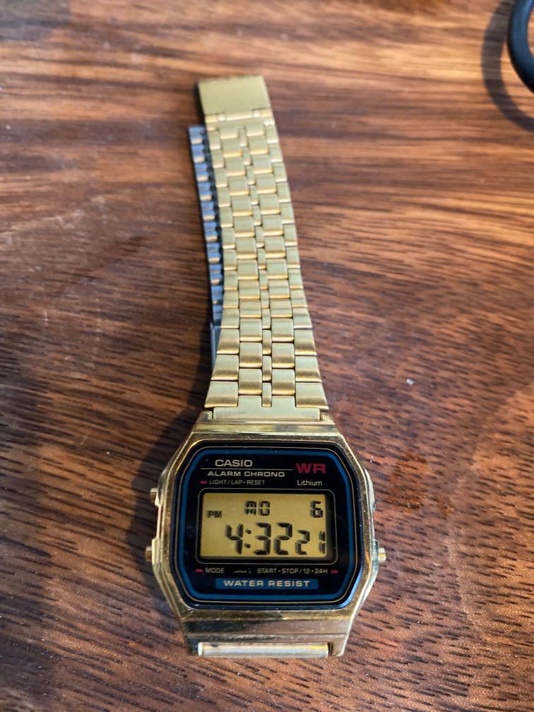 Casio a159w sales gold