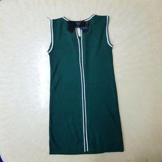 Green knit dress