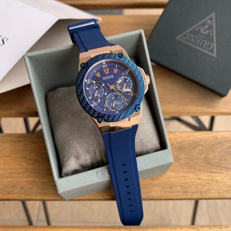 Guess Legacy Blue Dial Blue Silicone Ladies Watch W1094L2 Women s Fashion Watches Accessories Watches on Carousell