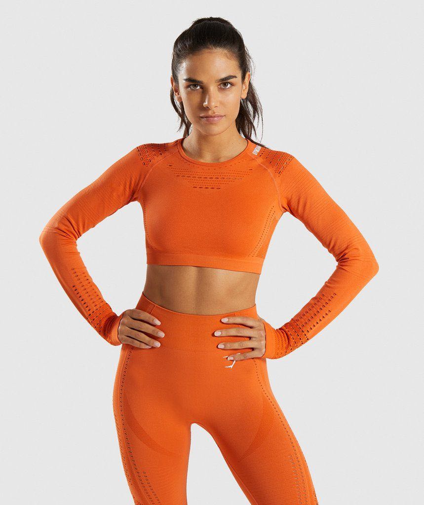 Gymshark flawless knit long sleeve crop top shop