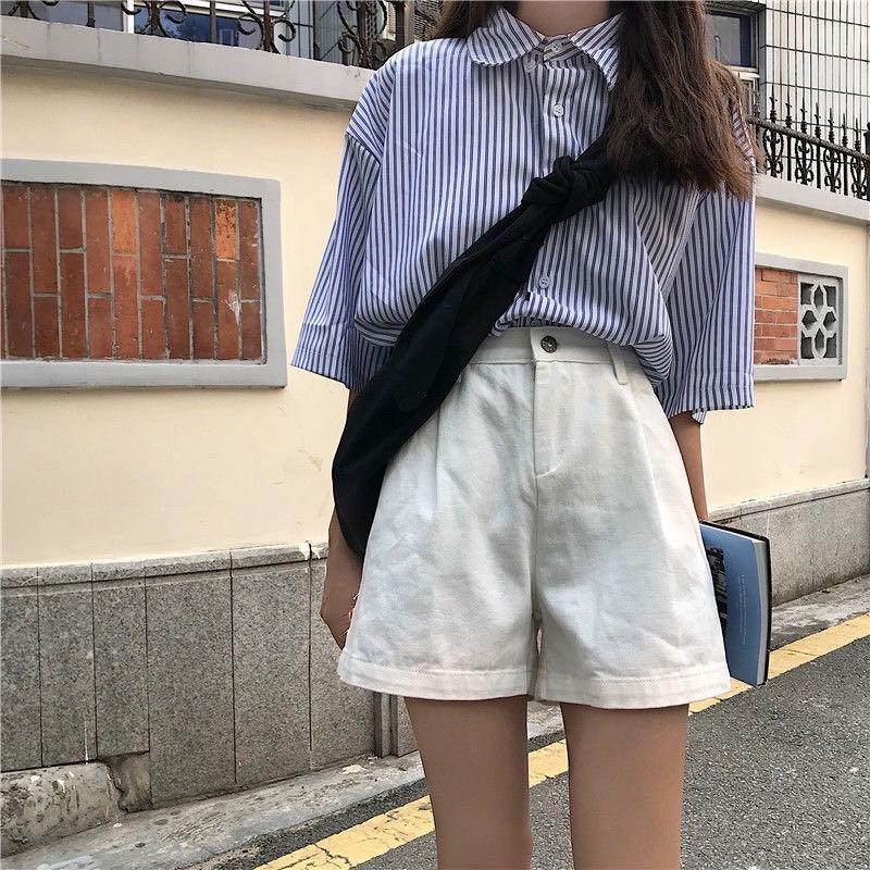 High Waist Denim Shorts Women S Fashion Clothes Bottoms On Carousell