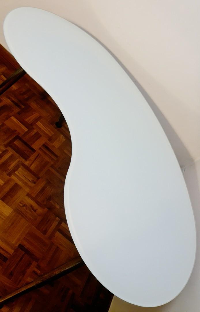 IKEA Galant glasstop desk, Furniture & Home Living, Furniture, Tables