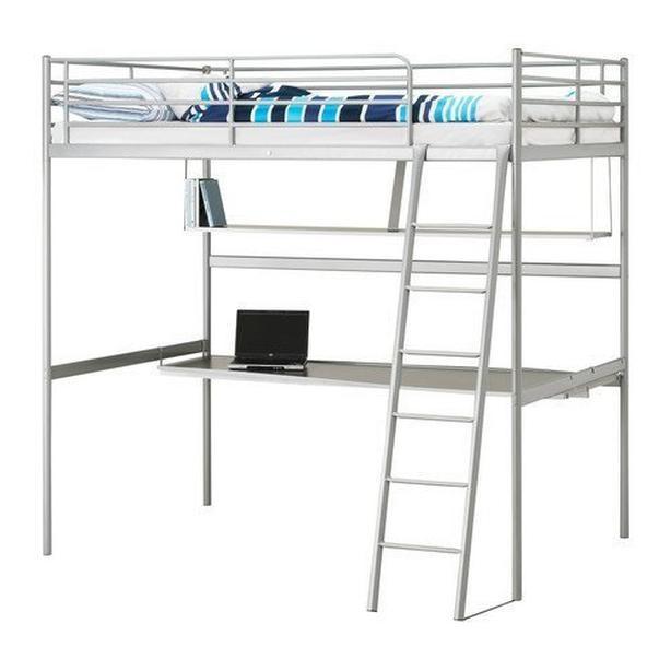 Ikea Svarta Loft Bed With Table Shelf Home Furniture Furniture On Carousell