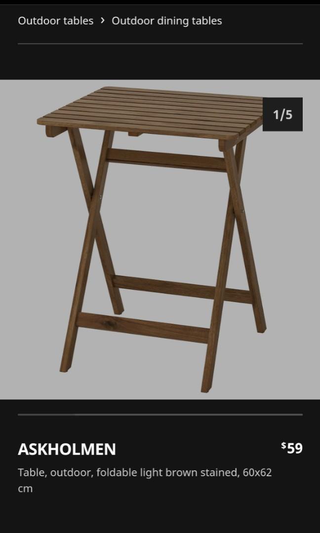 IKEA wood table, Furniture & Home Living, Furniture, Tables & Sets on