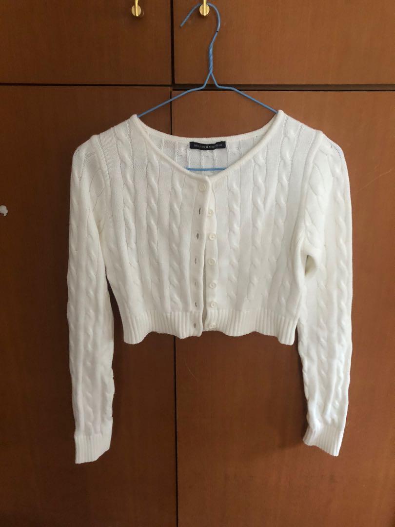 Brandy Melville cream McKenna bow top