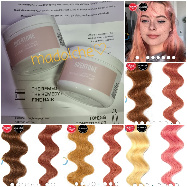 Instock! Overtone original rose gold coloring conditioner, Beauty ...