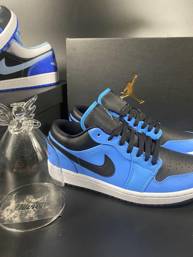 Jordan 1 Low University Blue Men S Fashion Footwear Sneakers On Carousell Jordan 1 Low University Blue Men S Fashion Footwear Sneakers On Carousell