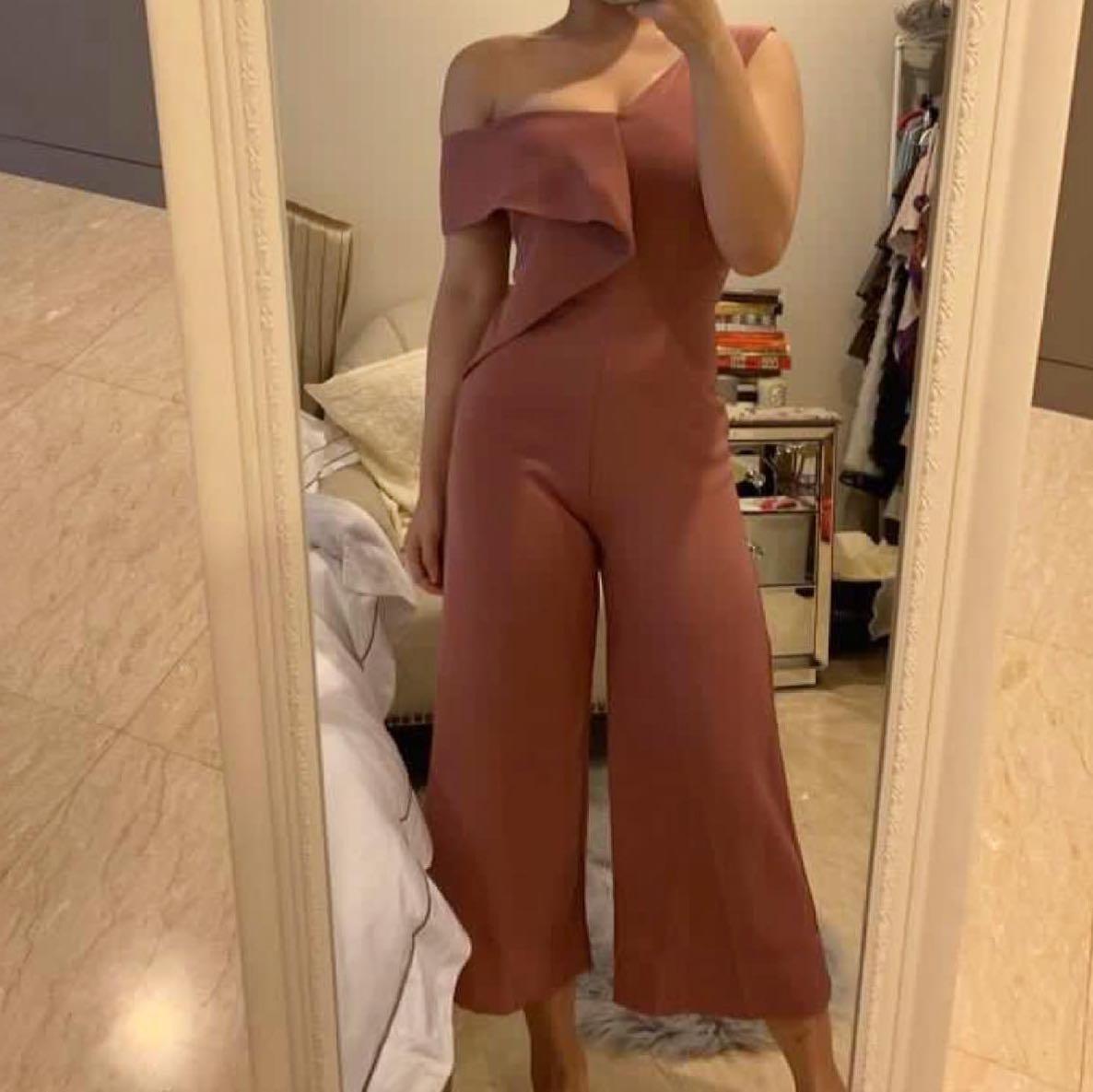 One shoulder culotte jumpsuit top