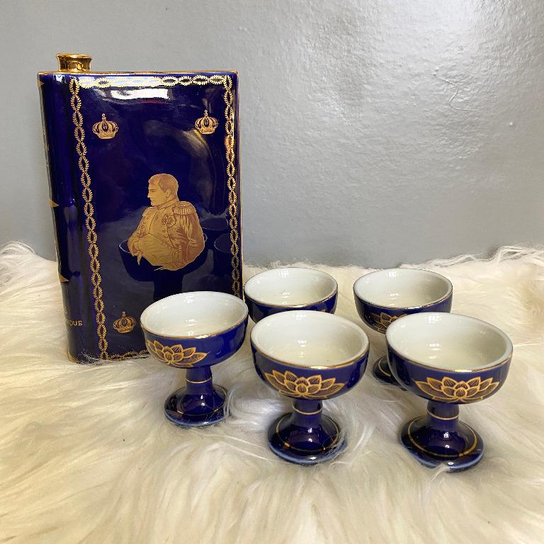 Limoges Camus Napoleon Wine Decanter Set (Category: Dinnerware & Cutlery) located in Consolacion. Submitted by posh_avenue_home (Listing ID 1079640329, Image 1). Description: In very good condition. Decanter cover - missing. From Japan. 100% Authentic! Wine decanter: 7.5" x 4.75" Cup: 2.25".