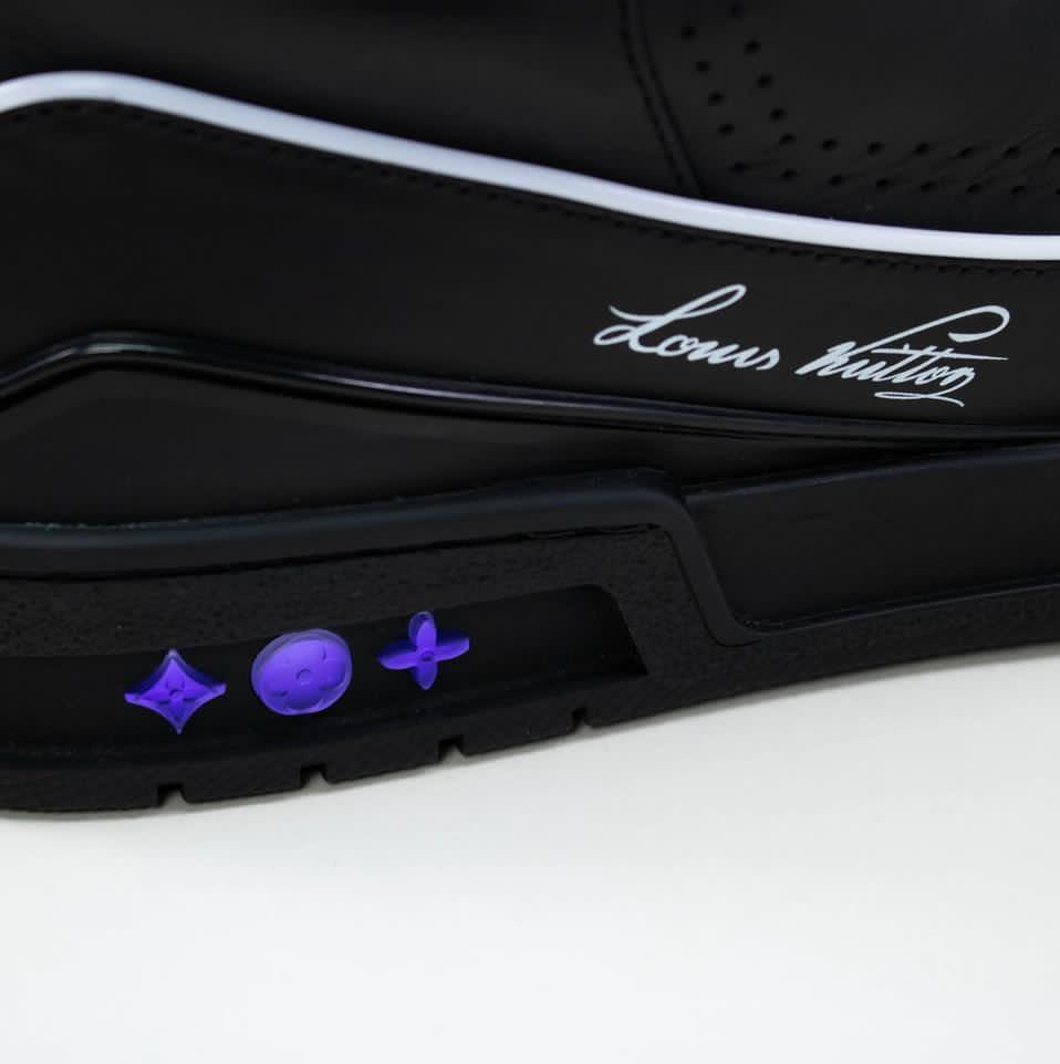 Louis Vuitton Black Calfskin Leather Fiber Optic Light Up X408 High Top  Sneakers