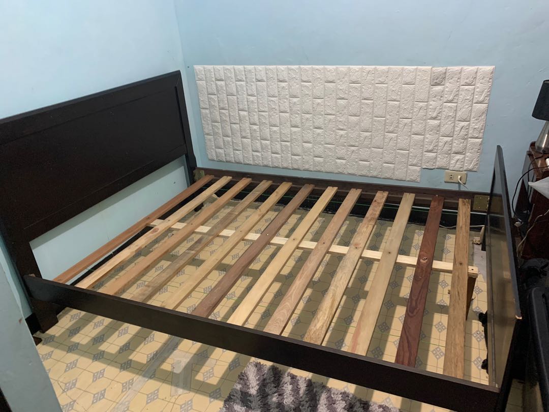 Malaysian Wood Double Side Bed Frames, Double Sided Bed Frame