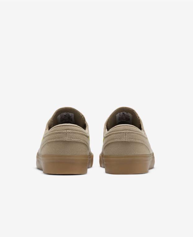 Nike sb janoski golden beige & white suede skate shoes on sale