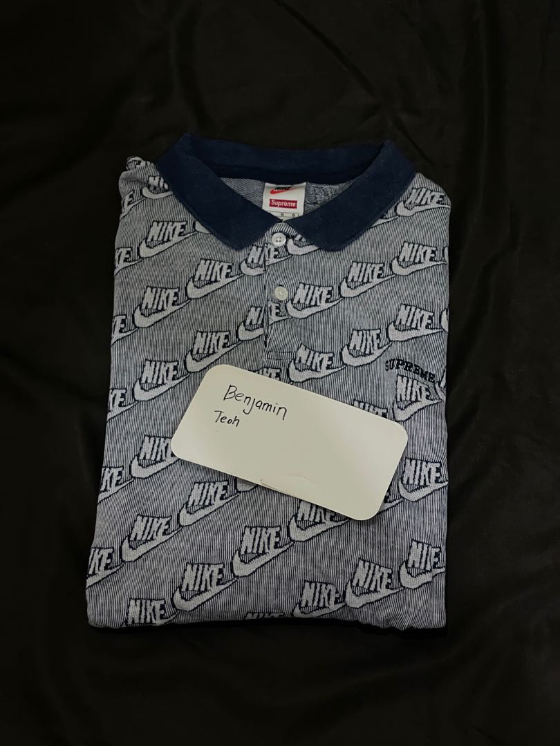 Nike x Supreme Jacquard Polo Navy