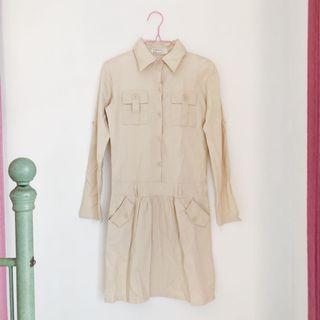 Number61 Cream Shirt Dress