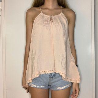Pink halter beach top CNY SALE