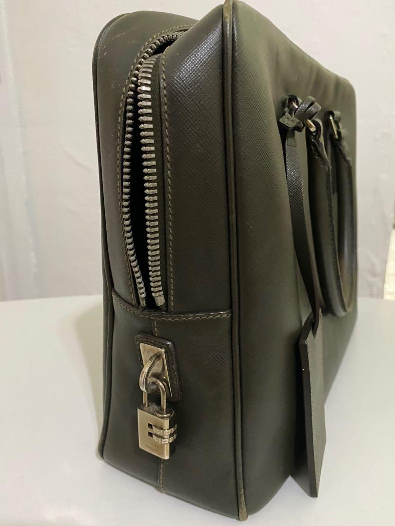 PRADA Men Saffiano Leather Briefcase, Men's Fashion, Bags & Wallets, Briefcases on Carousell