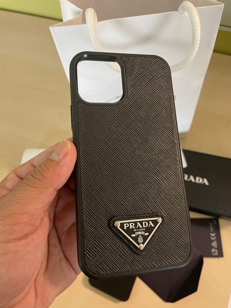 Prada Saffiano cover for iPhone 12 Pro, Mobile Phones & Gadgets, Mobile &  Gadget Accessories, Cases & Sleeves on Carousell