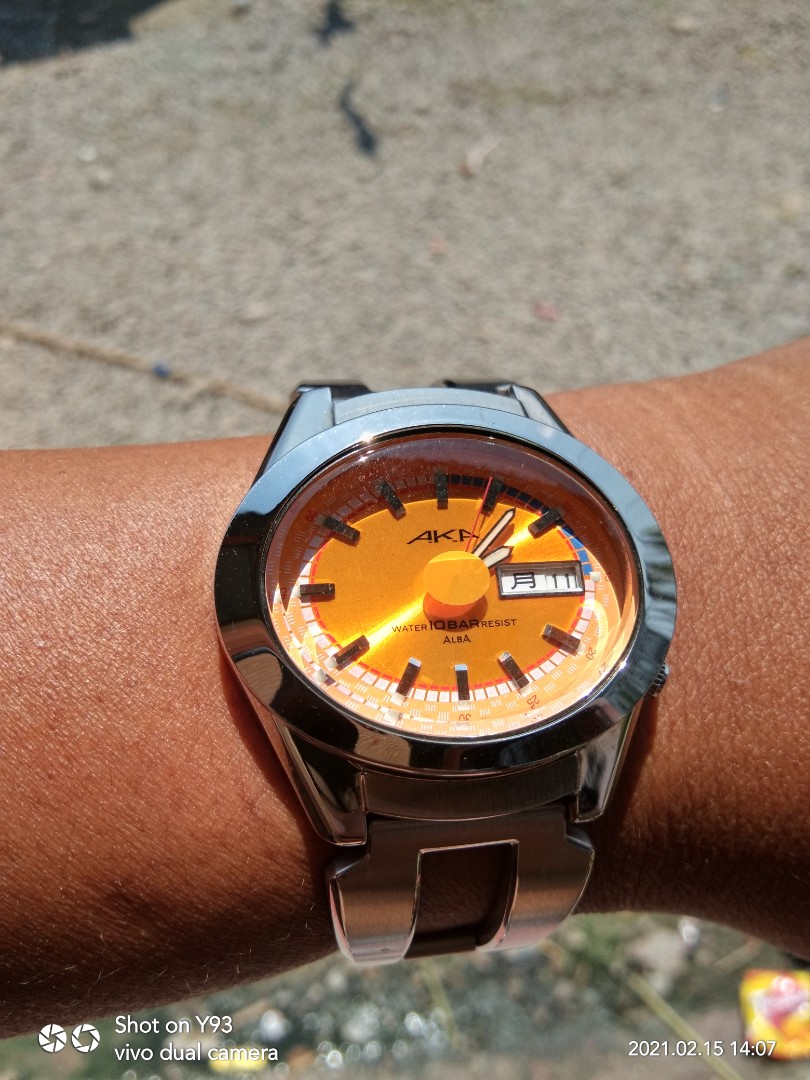 SEIKO ALBA AKA ORENGE 腕時計 - 腕時計(アナログ)
