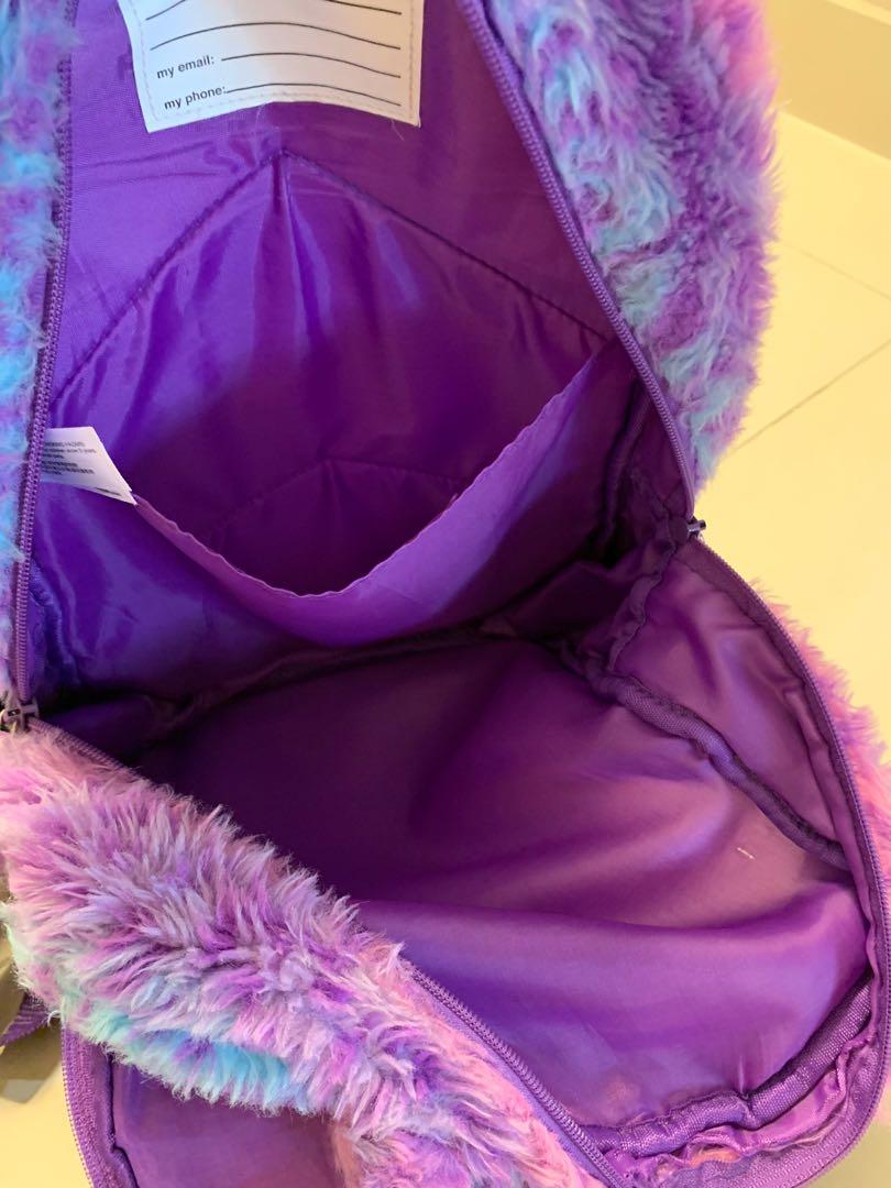 Furry on sale rainbow backpack