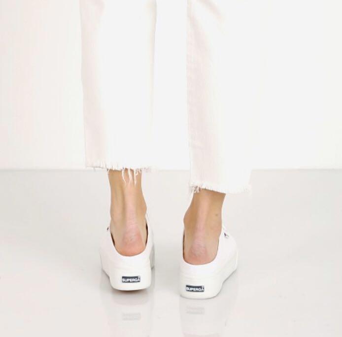 SUPERGA slip on platform mule 2284 COTW Sneaker in WhitE, Women's Fashion,  Footwear, Sneakers on Carousell