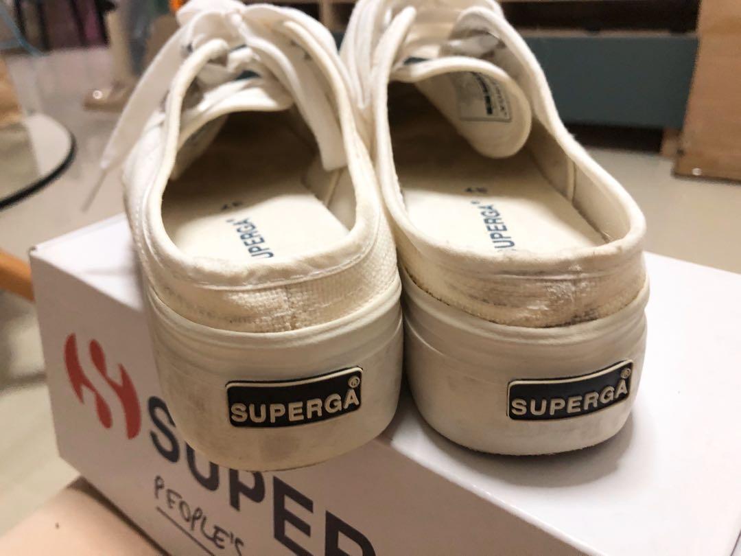 SUPERGA slip on platform mule 2284 COTW Sneaker in WhitE, Women's Fashion,  Footwear, Sneakers on Carousell