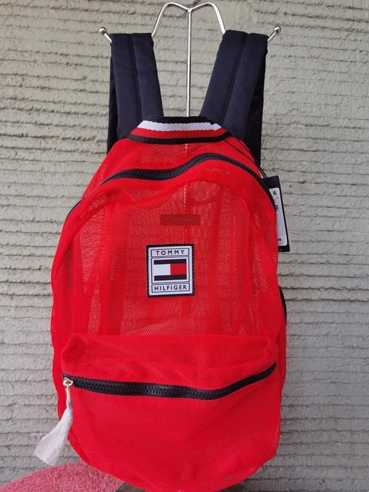 neon candy coral backpack